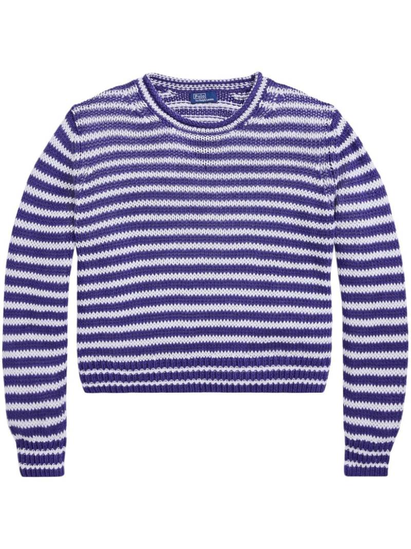 Polo Ralph Lauren striped linen-cotton blend jumper - Blue von Polo Ralph Lauren