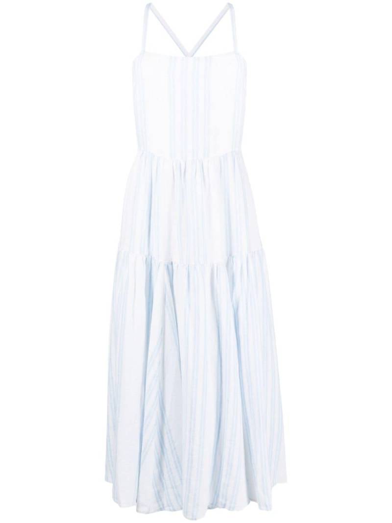 Polo Ralph Lauren striped linen midi dress - Blue von Polo Ralph Lauren