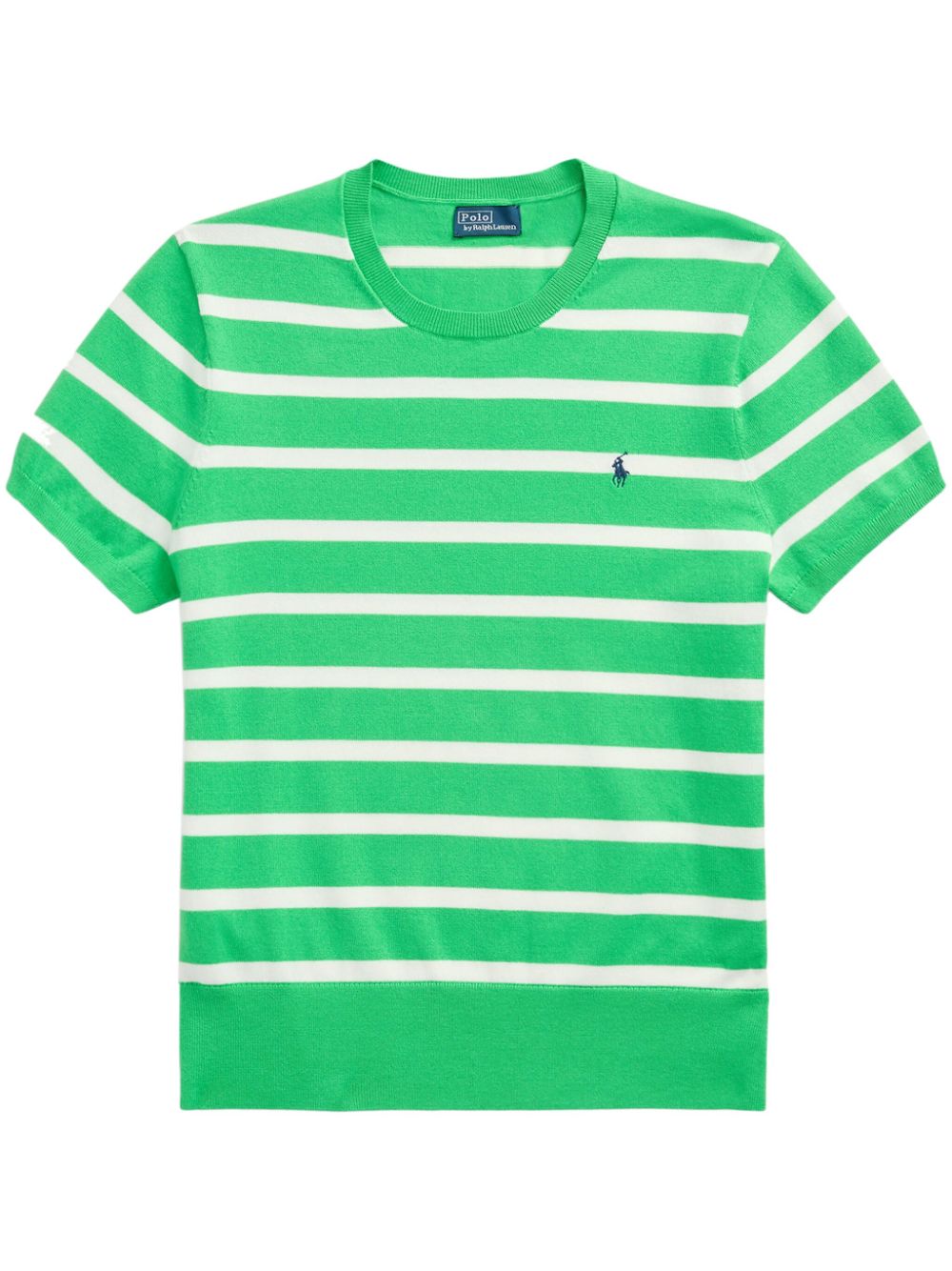 Polo Ralph Lauren striped short-sleeve knitted top - Green von Polo Ralph Lauren