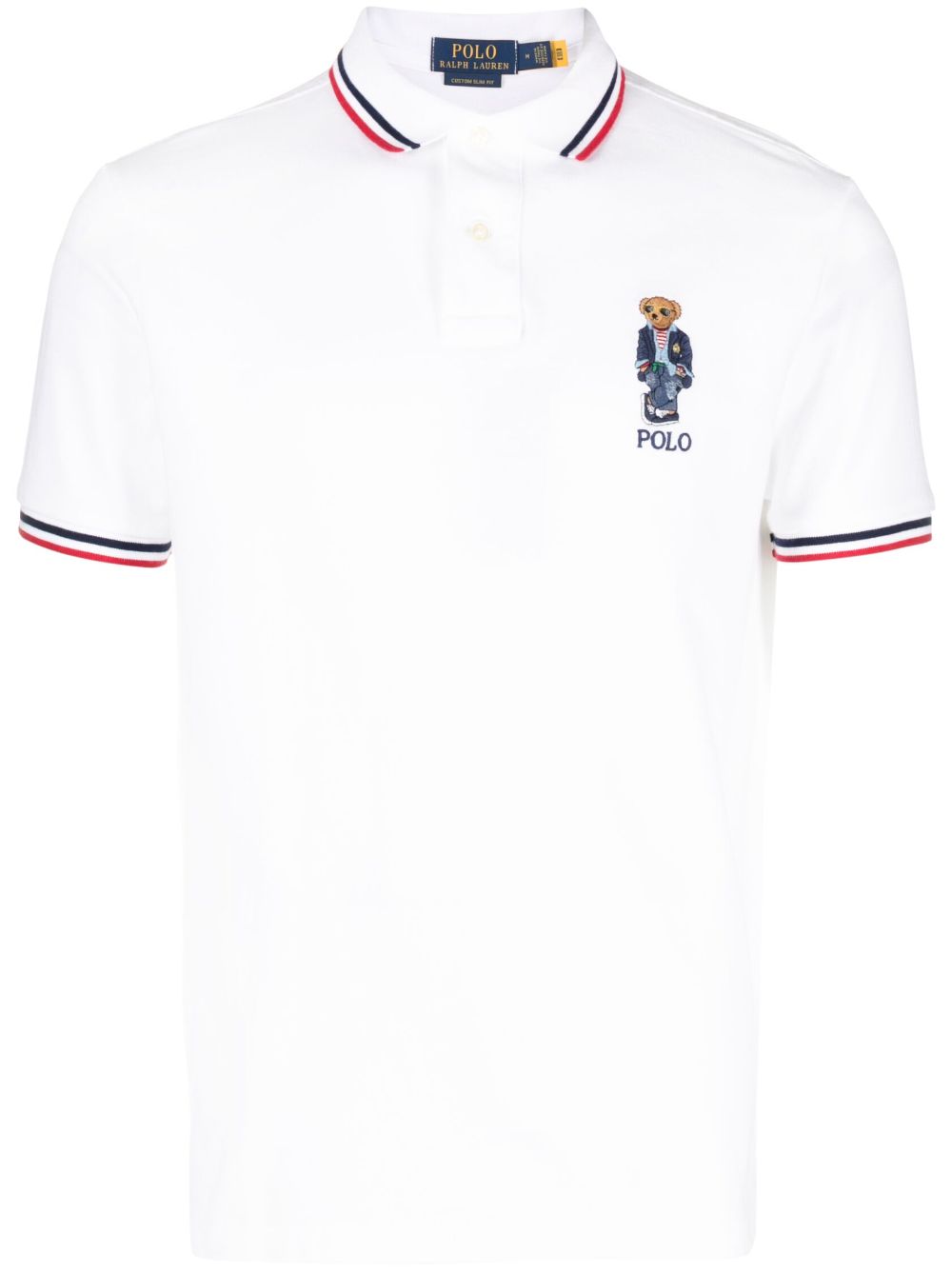 Polo Ralph Lauren striped-trim polo shirt - White von Polo Ralph Lauren