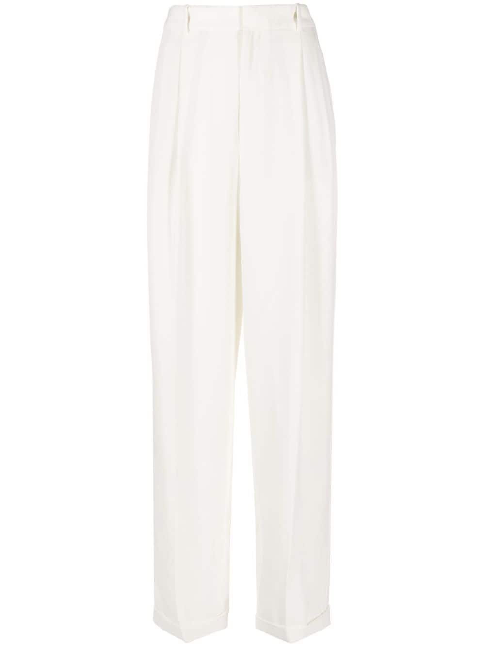 Polo Ralph Lauren tailored wide-leg trousers - White von Polo Ralph Lauren