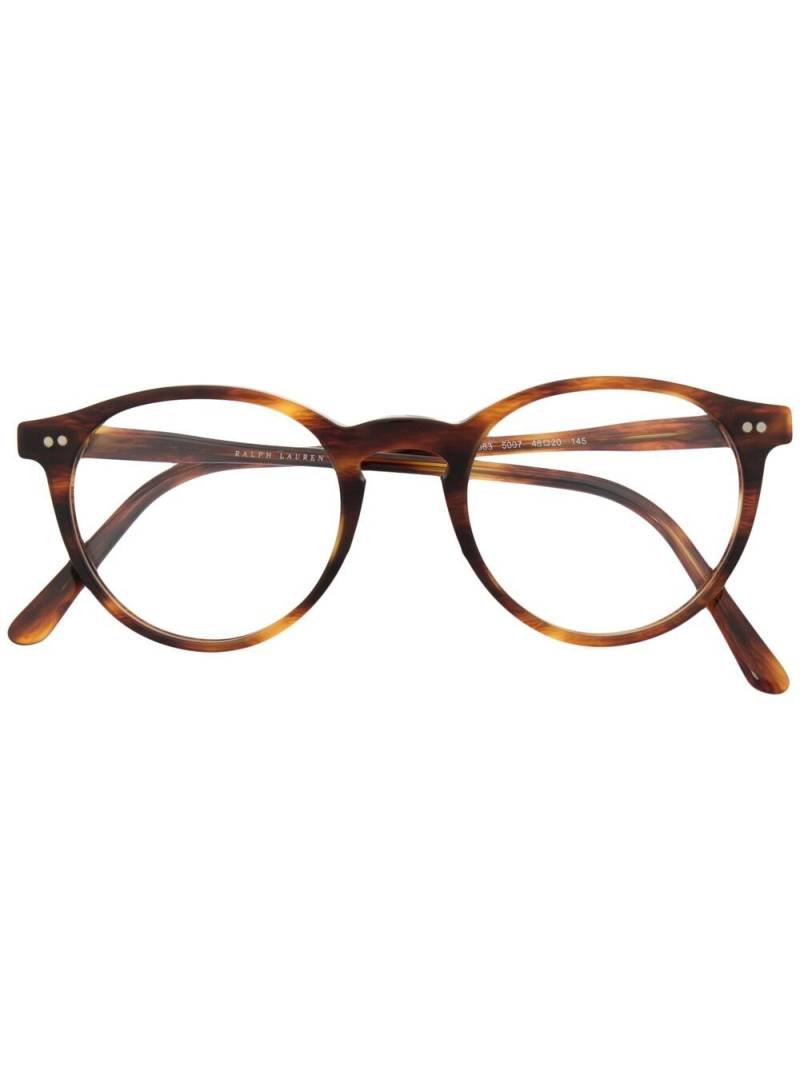 Polo Ralph Lauren tortoiseshell round frame glasses - Brown von Polo Ralph Lauren