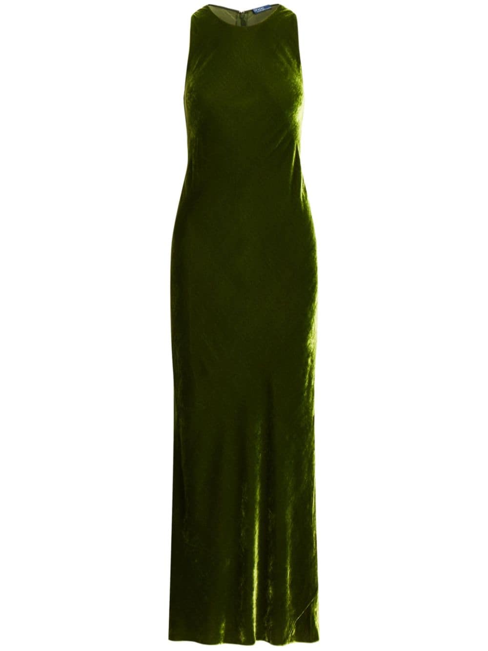 Polo Ralph Lauren velvet slip-on maxi dress - Green von Polo Ralph Lauren