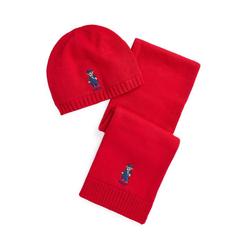 Set Schal und Mütze Polo Ralph Lauren 313951763001 Rot von Polo Ralph Lauren