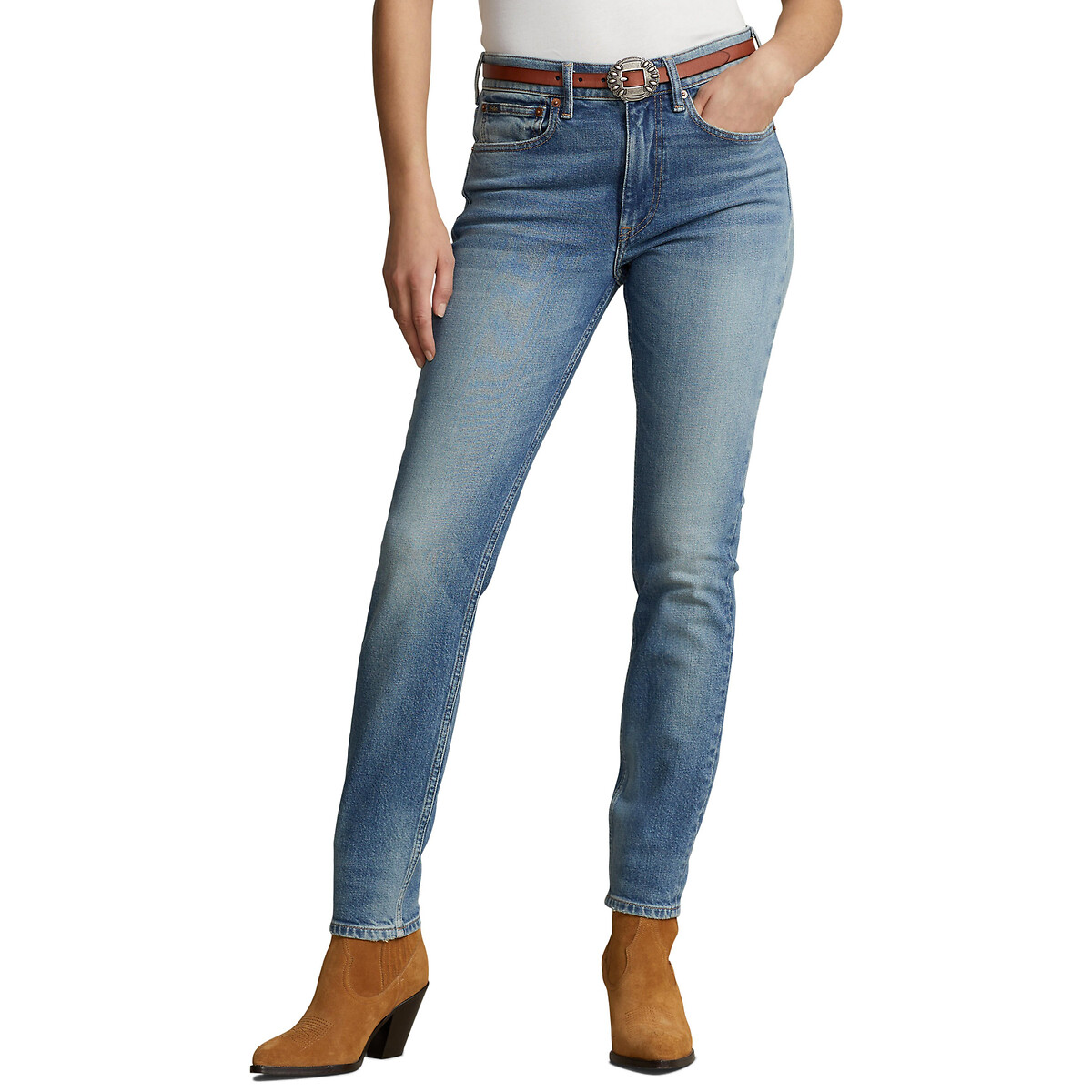 Skinny-Jeans in Washed-out-Optik von Polo Ralph Lauren