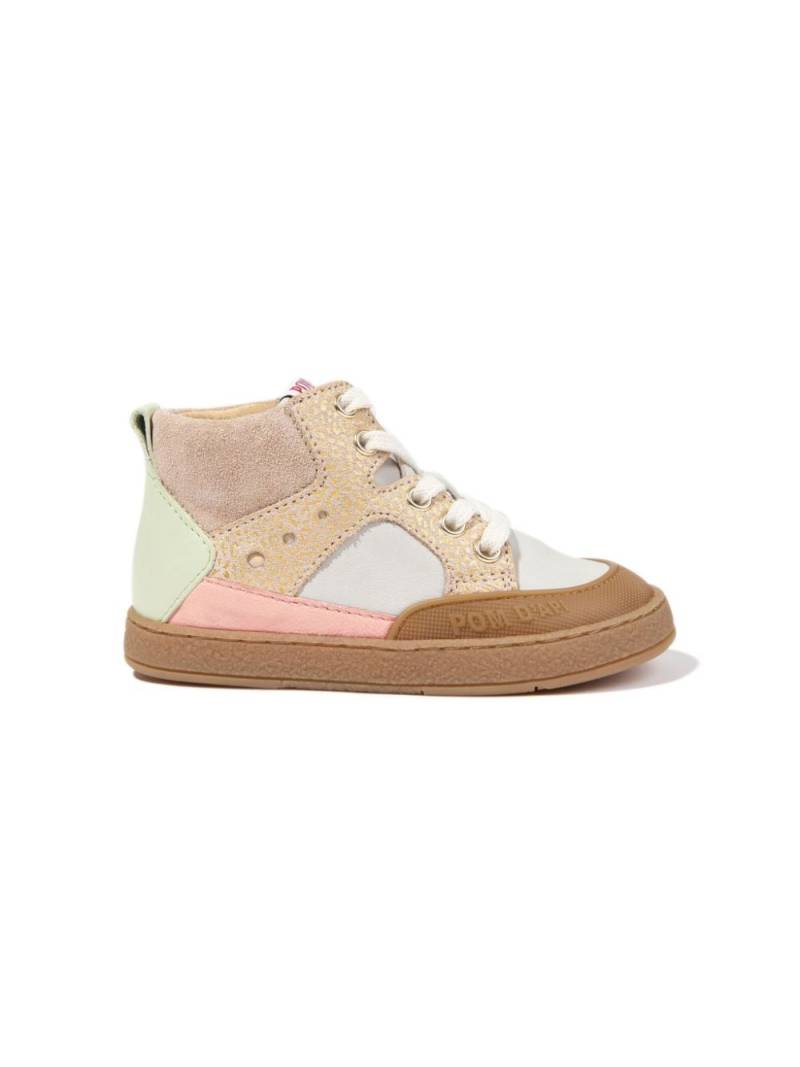 Pom D'api colour-block leather ankle sneakers - Neutrals von Pom D'api