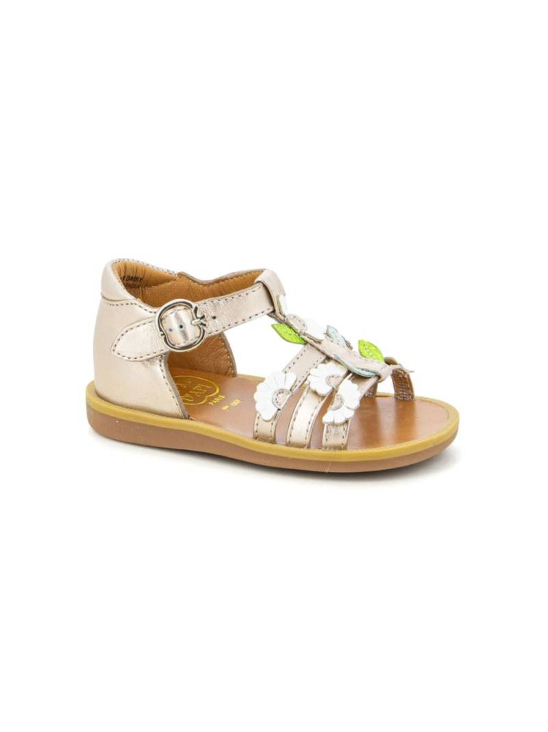 Pom D'api floral leather sandals - Gold von Pom D'api