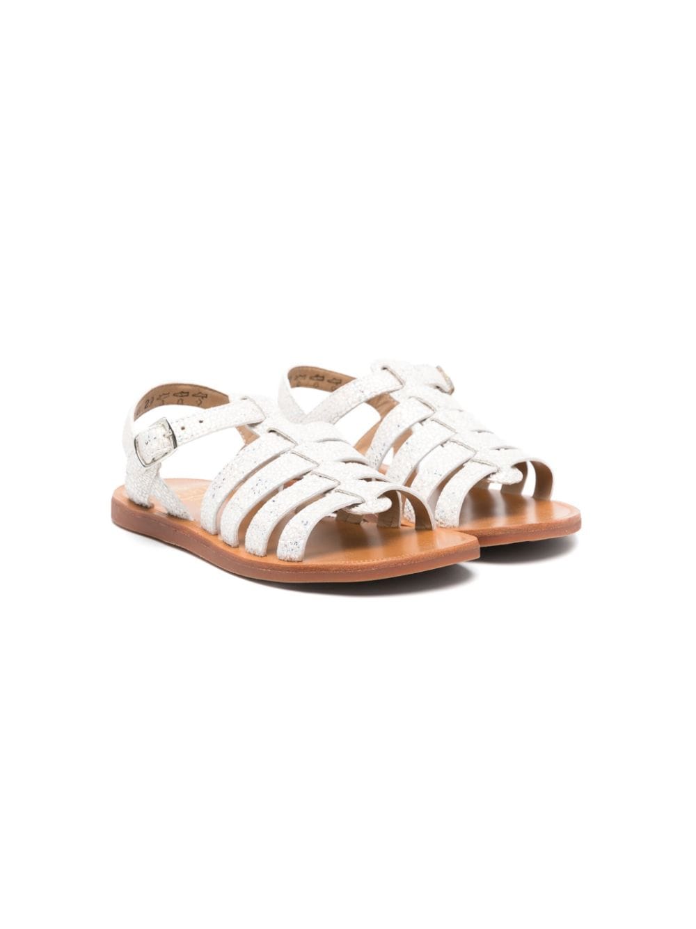 Pom D'api metallic-effect leather sandals - White von Pom D'api