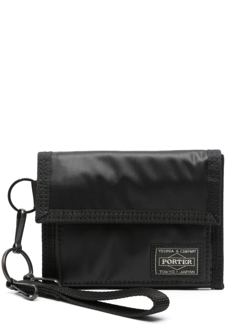 Porter-Yoshida & Co. logo-appliqué tri-fold wallet - Black von Porter-Yoshida & Co.