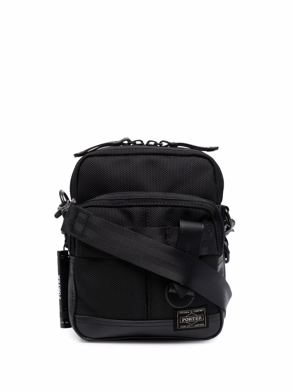 Porter-Yoshida & Co. logo patch crossbody bag - Black von Porter-Yoshida & Co.