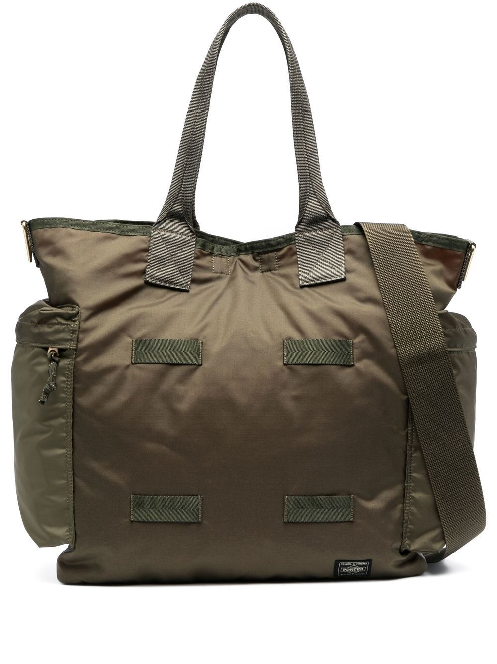 Porter-Yoshida & Co. logo-patch tote bag - Green von Porter-Yoshida & Co.