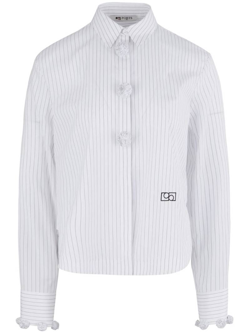 Ports 1961 Charming pompom shirt - White von Ports 1961