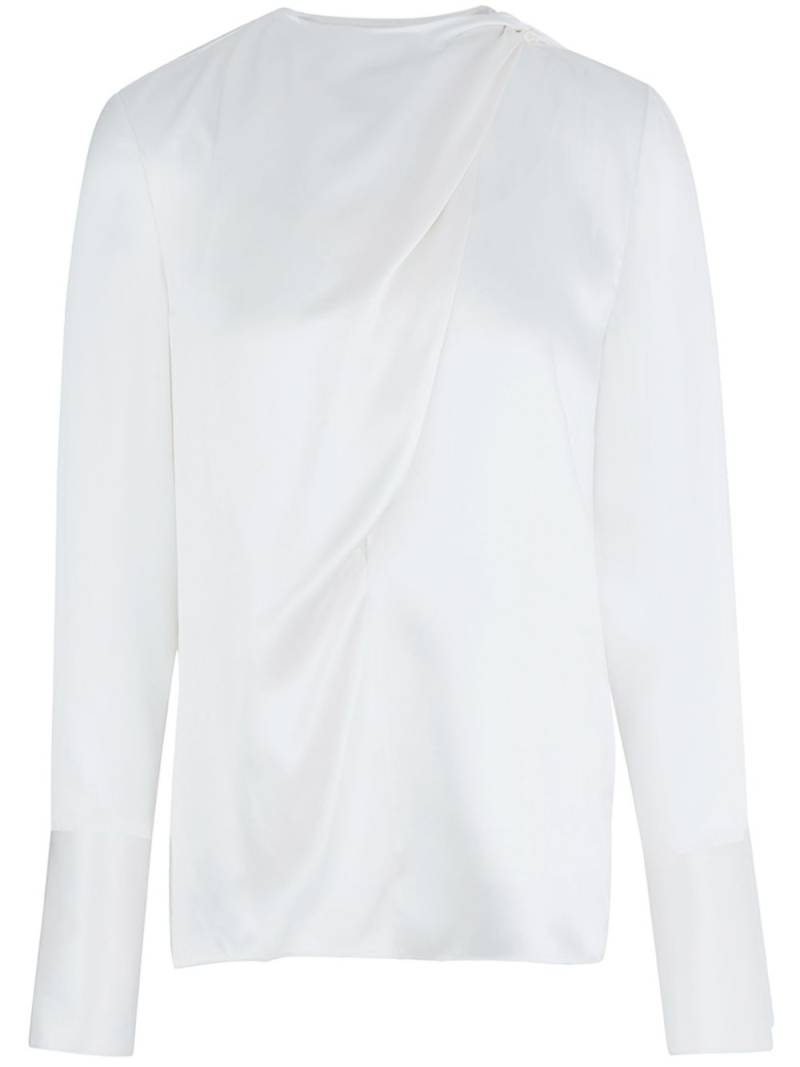 Ports 1961 Draped Scarf-Like silk top - White von Ports 1961