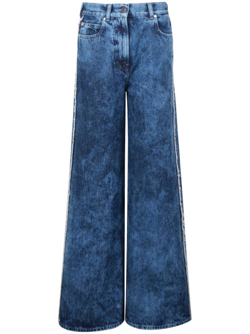 Ports 1961 Unique jacquard wide-leg jeans - Blue von Ports 1961