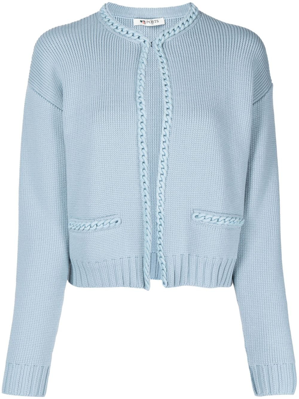 Ports 1961 chain-trim two-pocket cardigan - Blue von Ports 1961