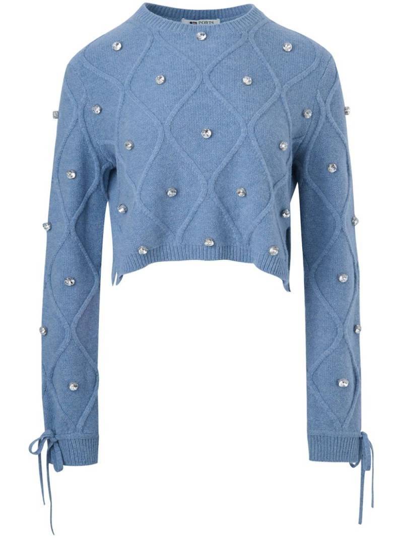 Ports 1961 crystal-embellished jumper - Blue von Ports 1961