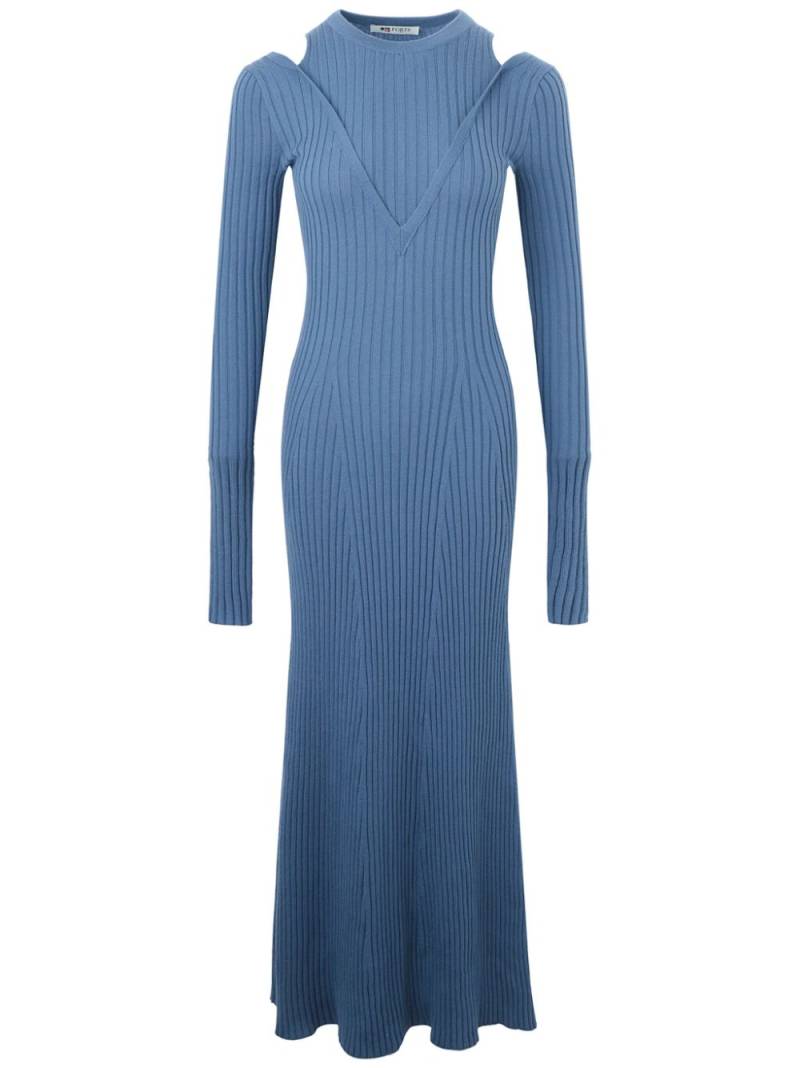 Ports 1961 cut-out knitted dress - Blue von Ports 1961