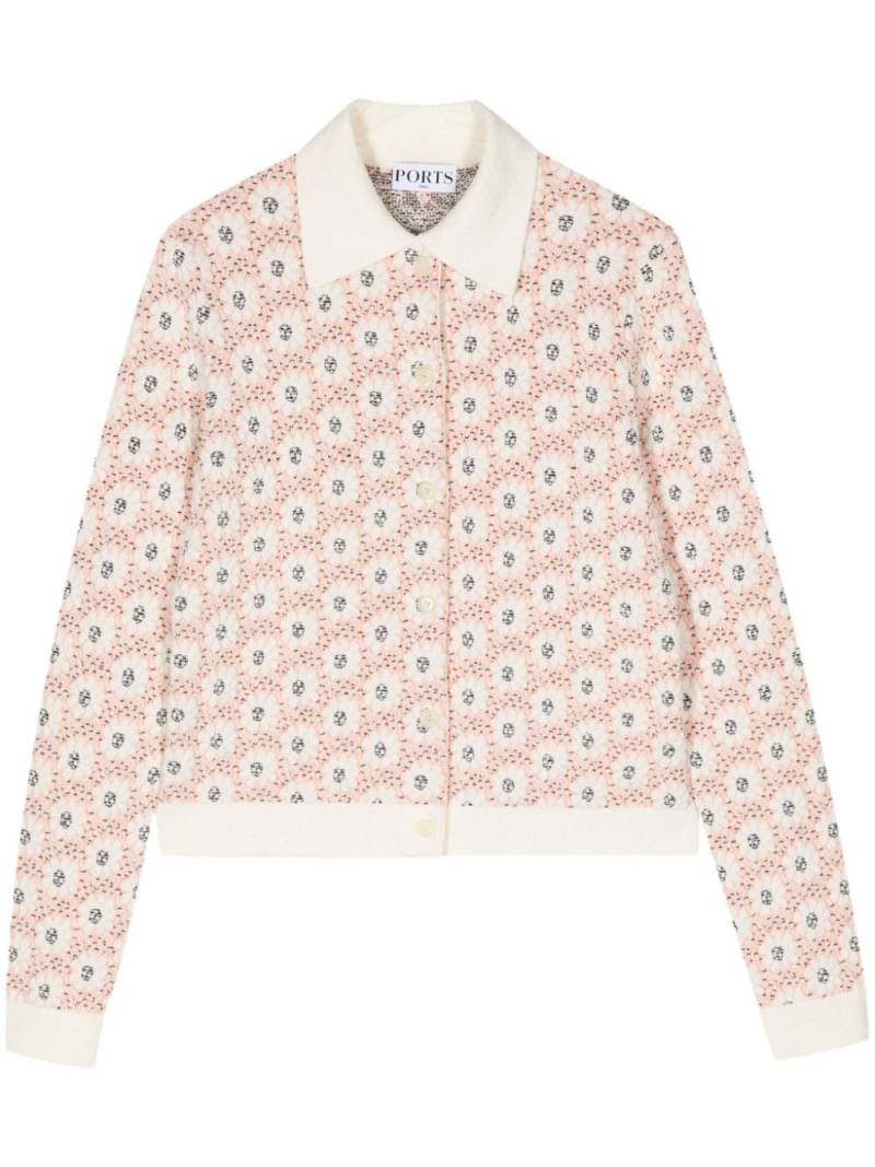 Ports 1961 floral-print knitted cardigan - Pink von Ports 1961