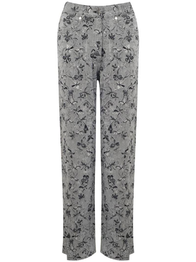 Ports 1961 floral-print straight-leg jeans - White von Ports 1961