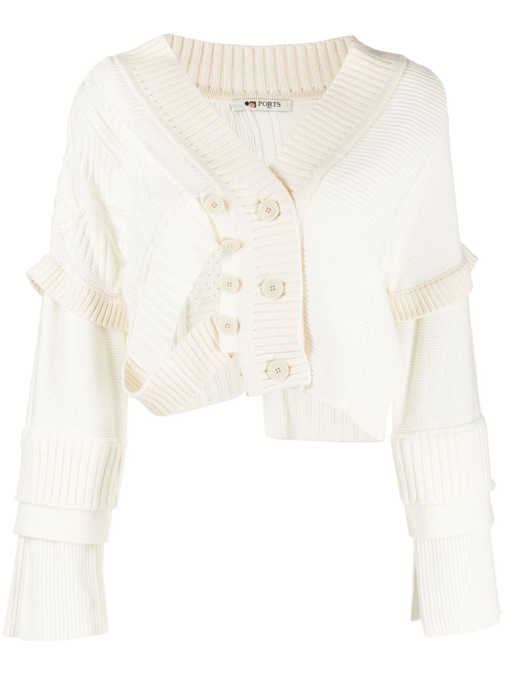 Ports 1961 layered double-button cardigan - White von Ports 1961