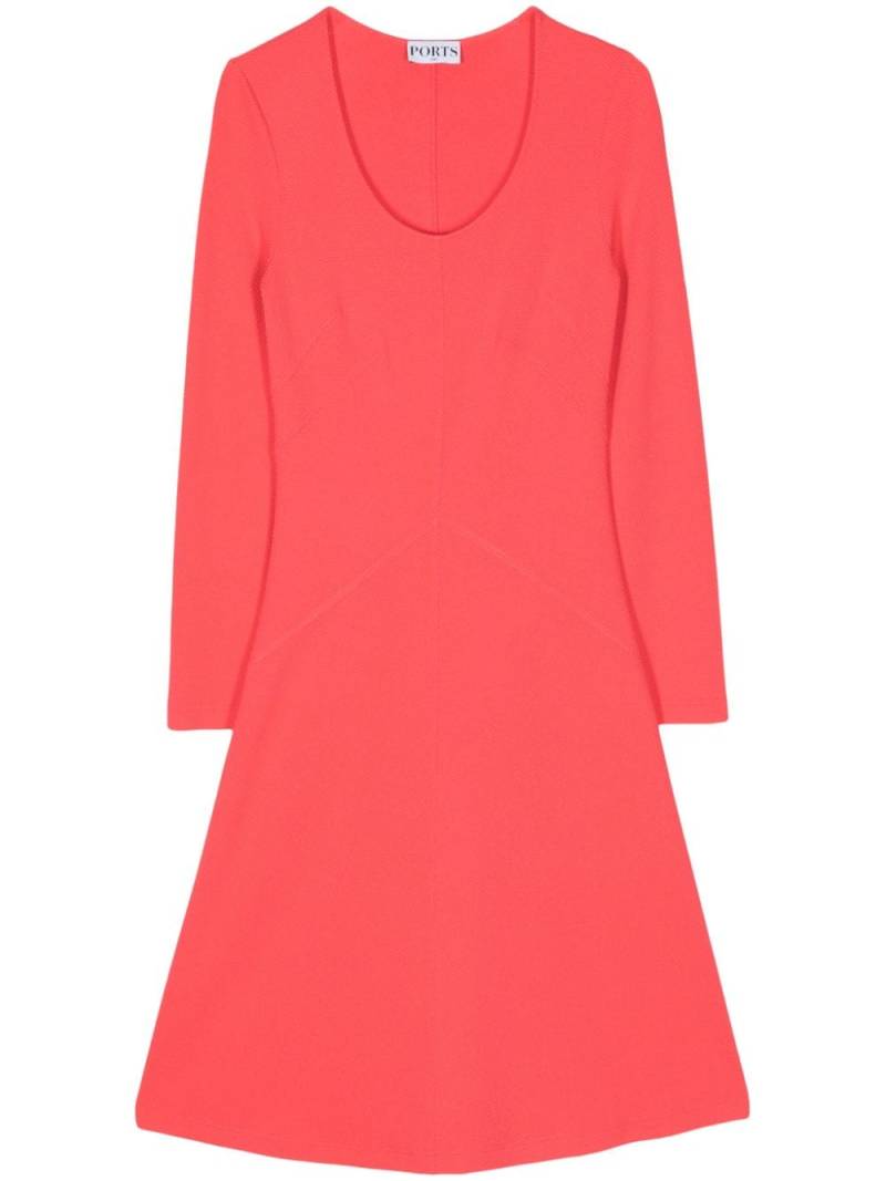 Ports 1961 long-sleeve jersey dress - Pink von Ports 1961