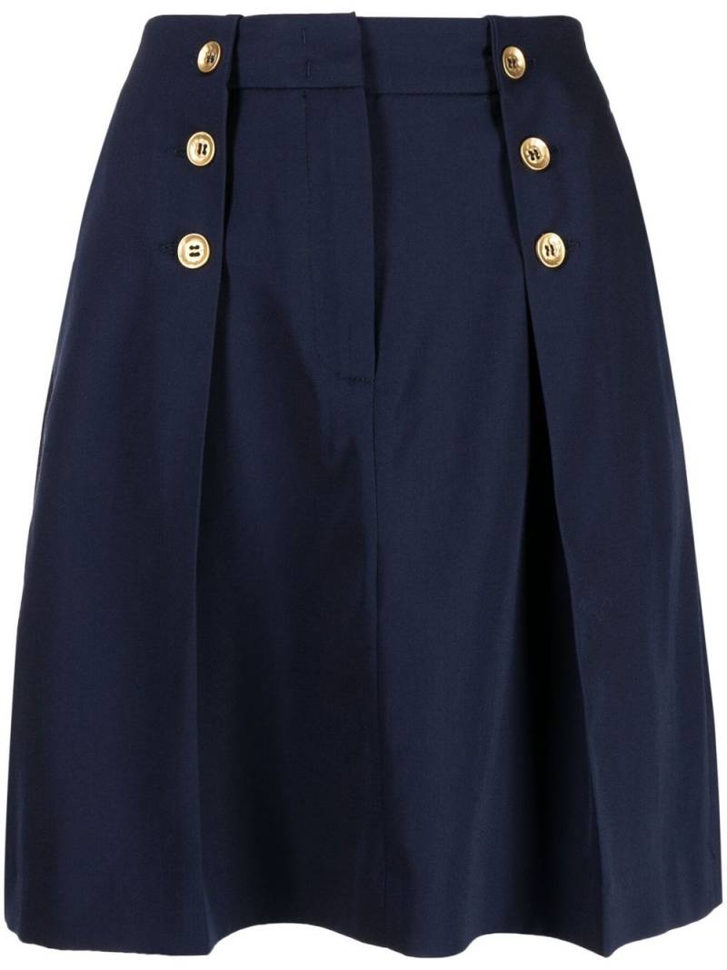 Ports 1961 pleated flare virgin wool skirt - Blue von Ports 1961