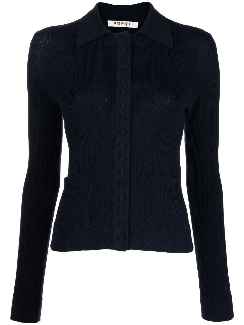 Ports 1961 ribbed knit wool cardigan - Blue von Ports 1961