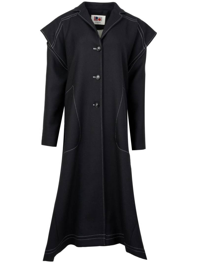 Ports 1961 single-breasted trench coat - Black von Ports 1961