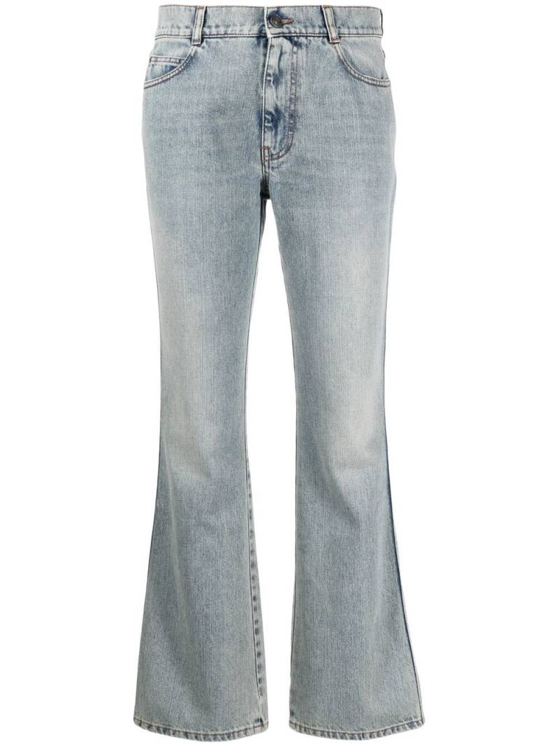 Ports 1961 stonewash flared cropped jeans - Blue von Ports 1961