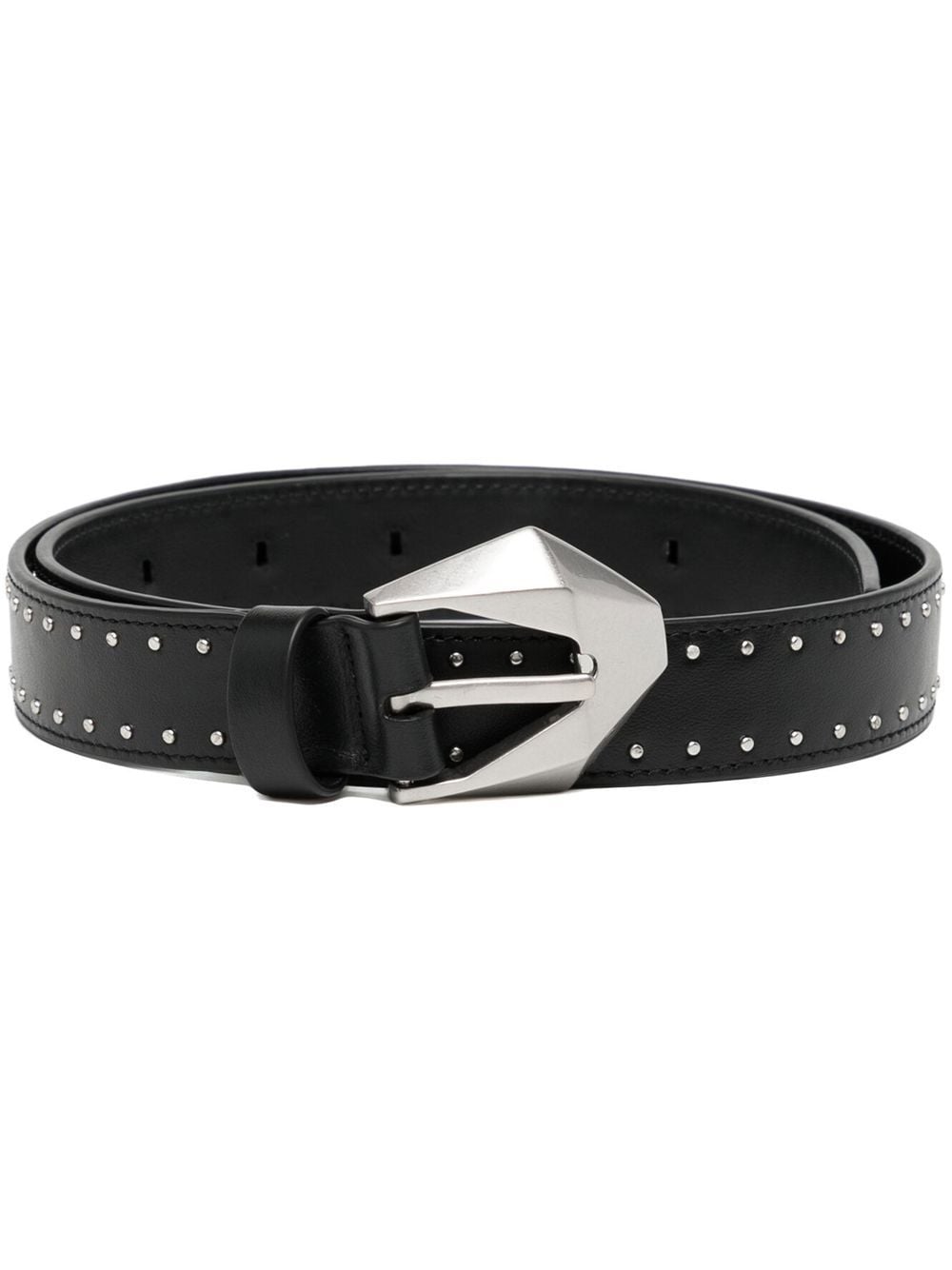 Ports 1961 studded leather buckle belt - Black von Ports 1961