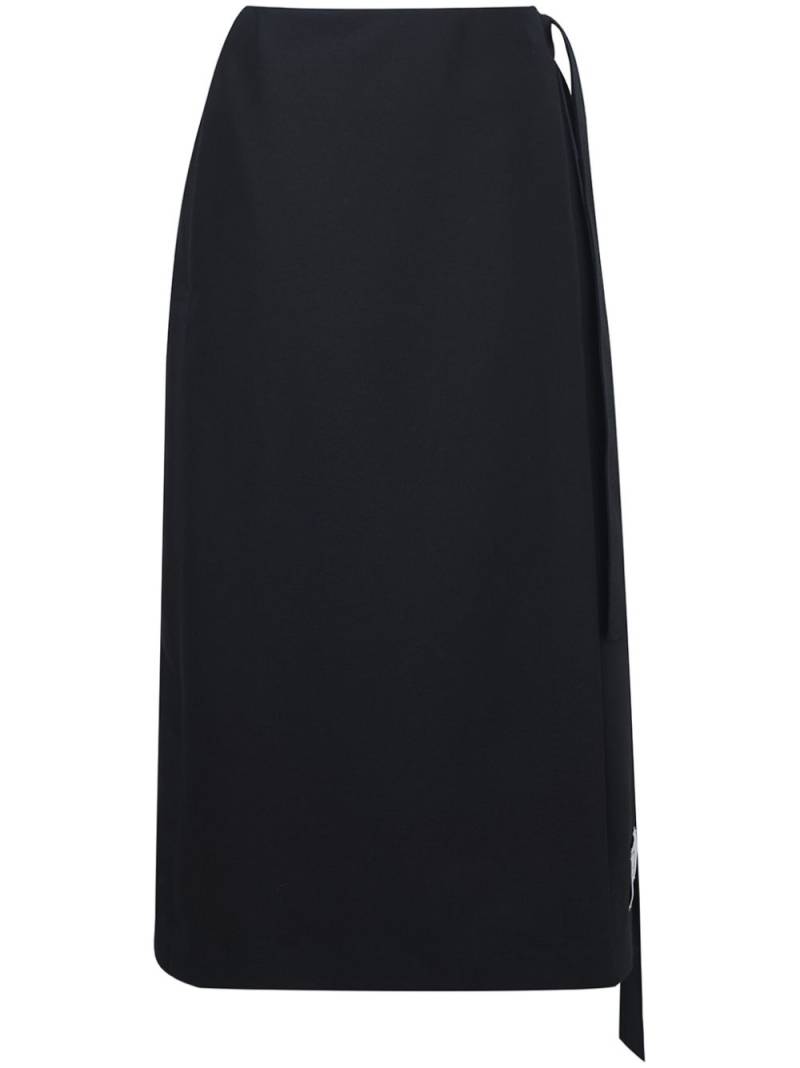 Ports 1961 wool-silk midi skirt - Black von Ports 1961