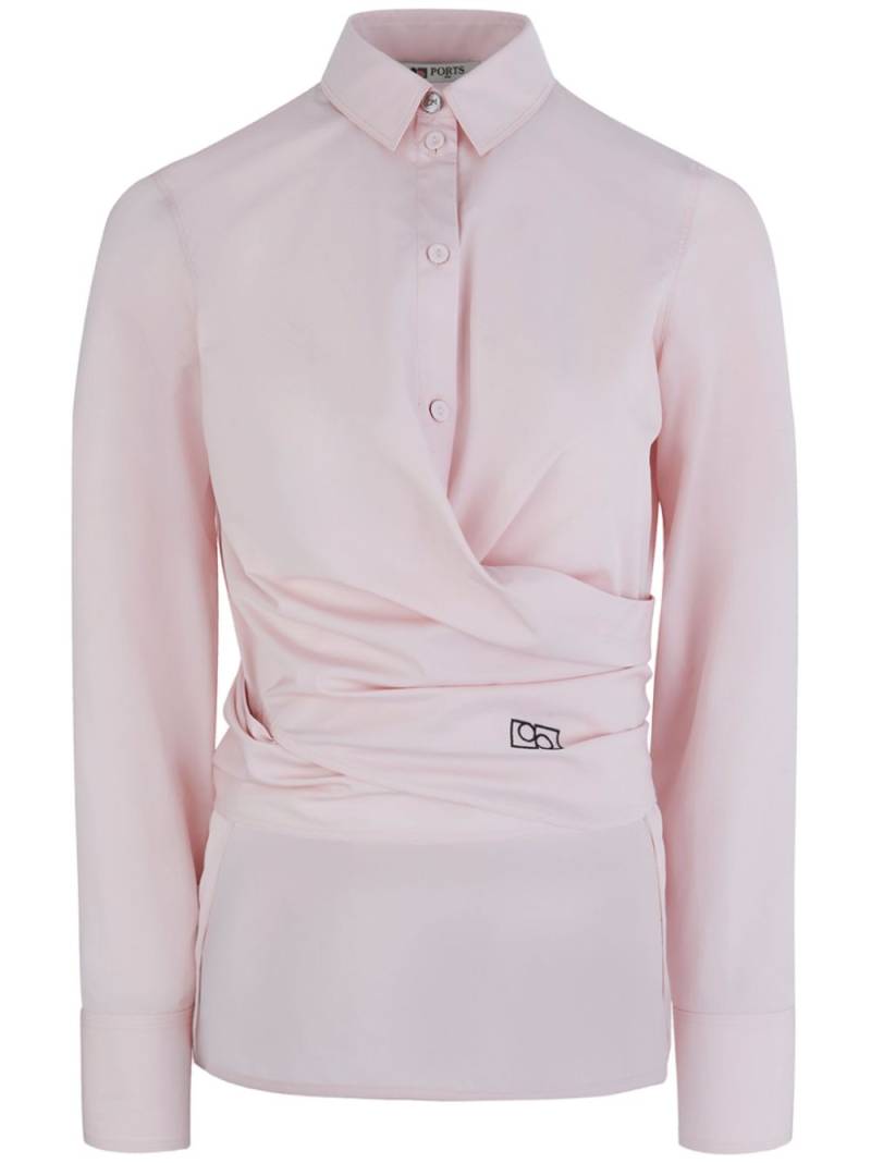 Ports 1961 wrap cotton shirt - Pink von Ports 1961