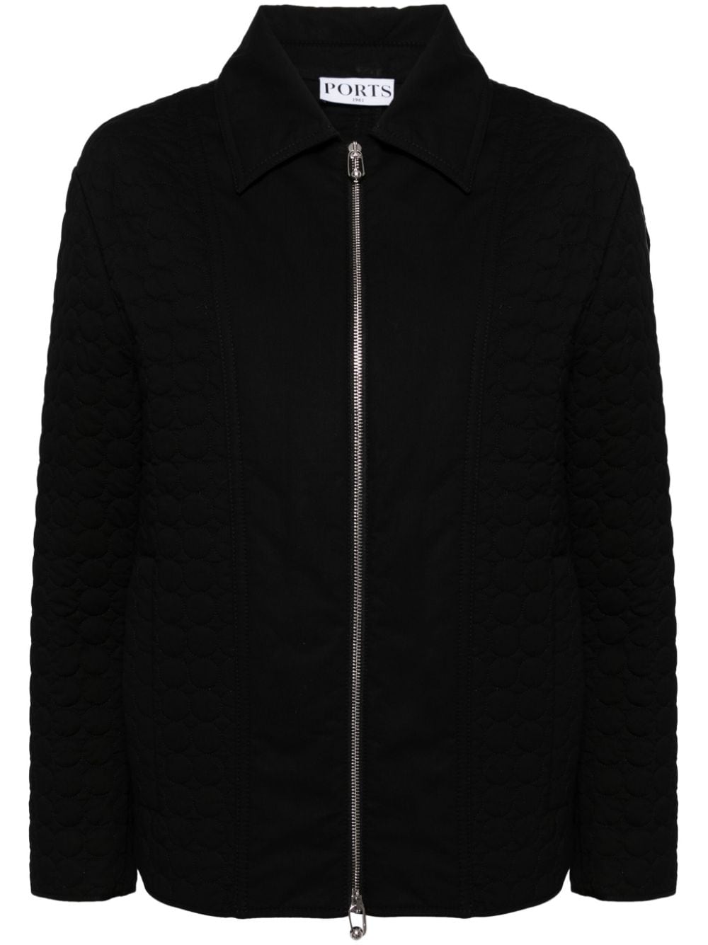 Ports 1961 zip-up quilted coat - Black von Ports 1961