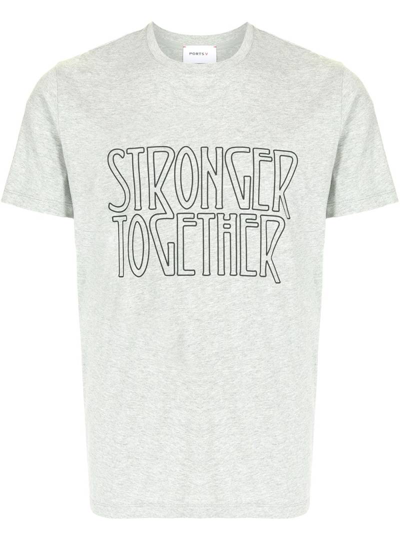 Ports V Stronger Together print T-shirt - Grey von Ports V