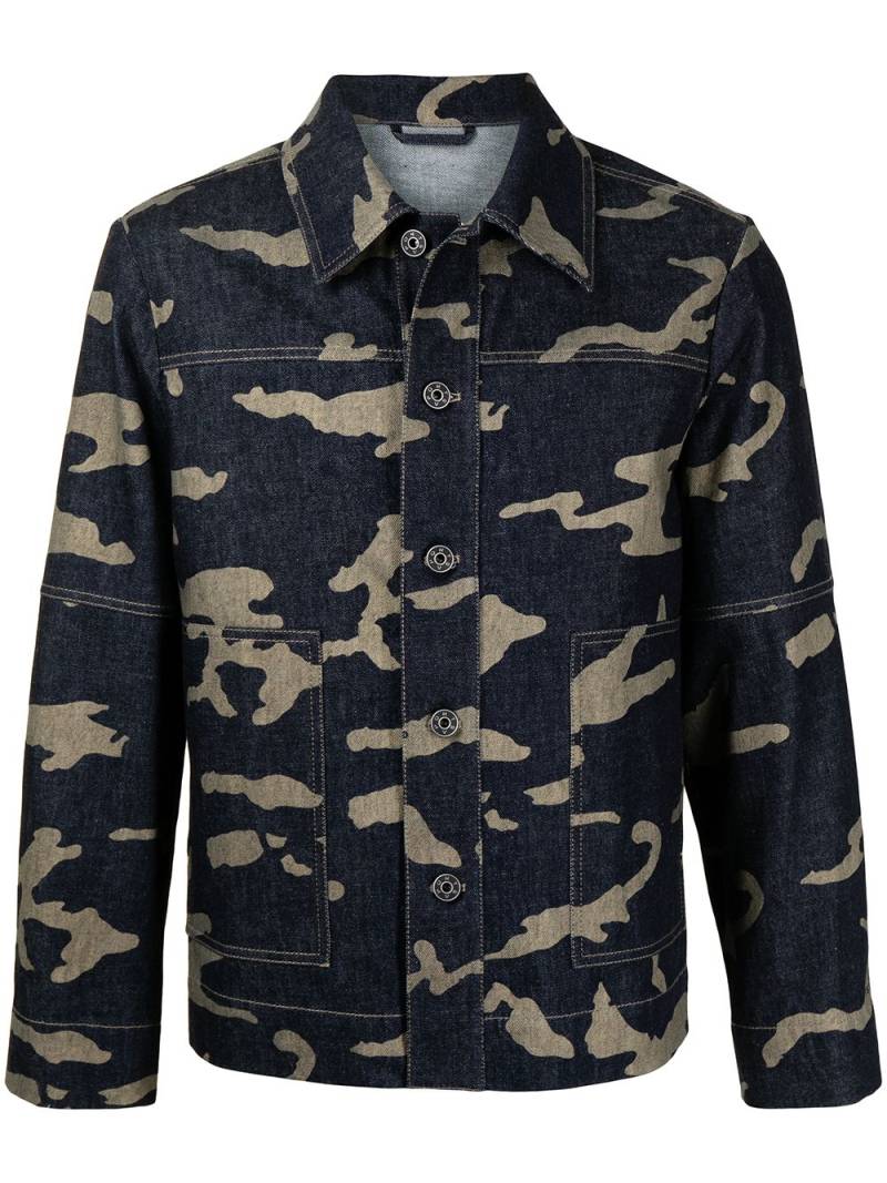 Ports V camouflage-print denim jacket - Blue von Ports V