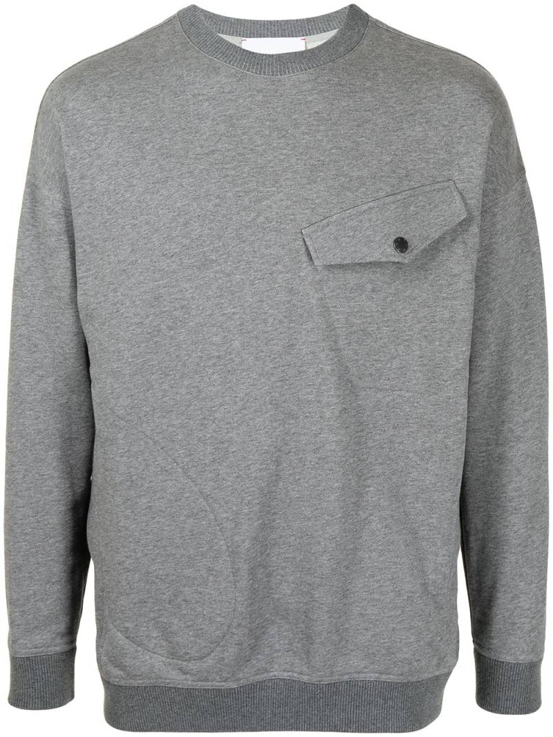 Ports V chest flap-pocket jumper - Grey von Ports V