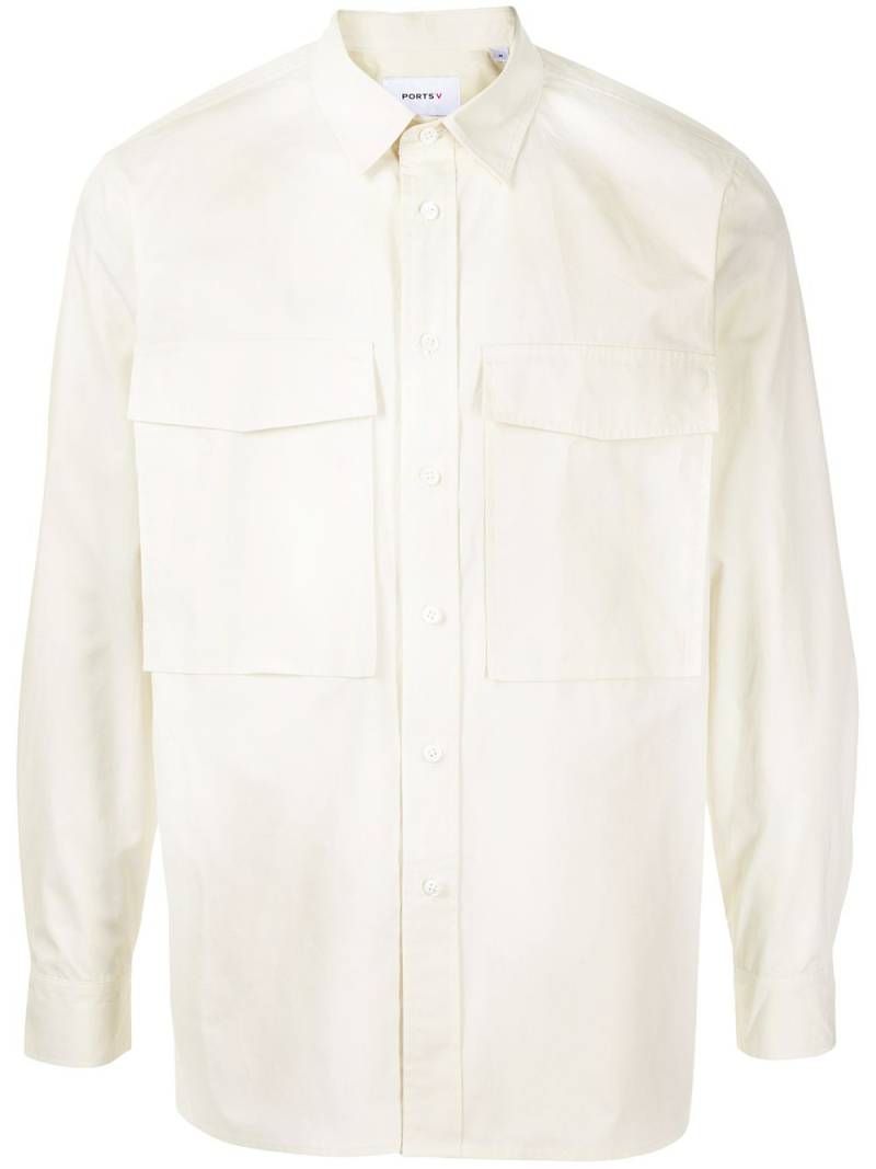 Ports V chest-pockets long-sleeve shirt - Neutrals von Ports V