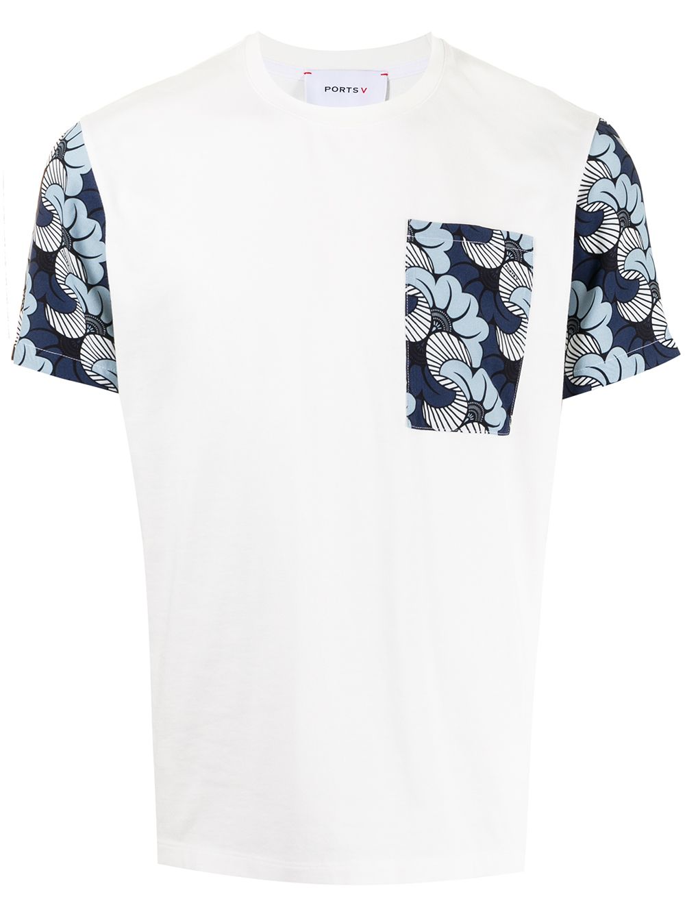 Ports V floral-print panelled T-shirt - White von Ports V