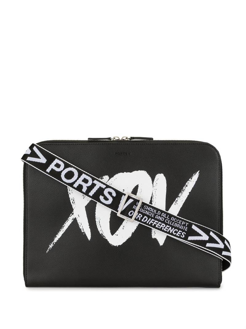 Ports V graphic-print laptop bag - Black von Ports V