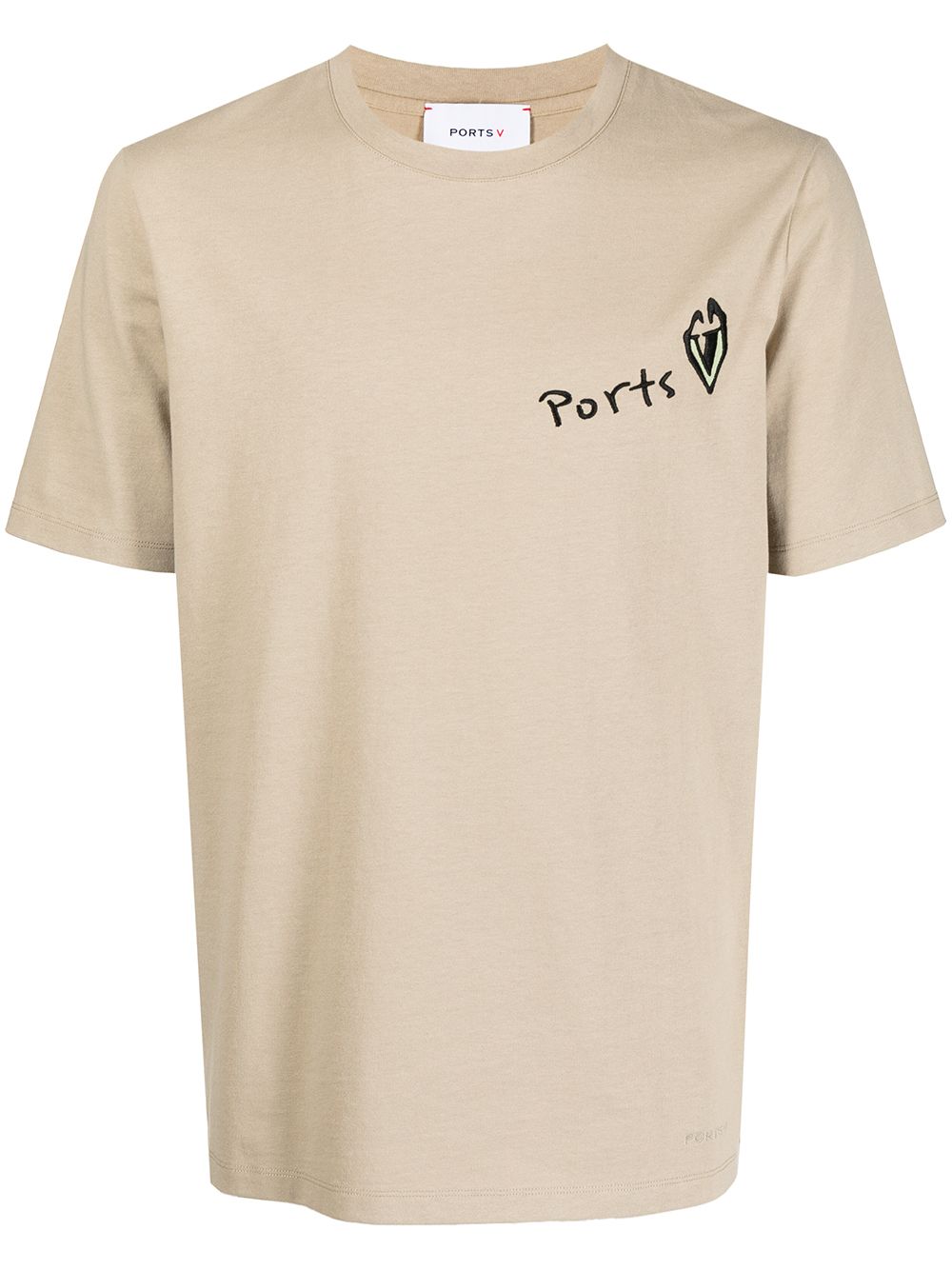 Ports V logo-print short-sleeved T-shirt - Brown von Ports V