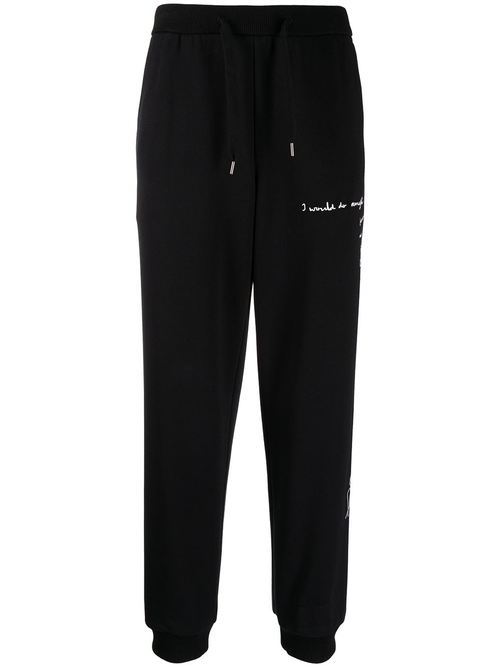 Ports V slogan-print track pants - Black von Ports V