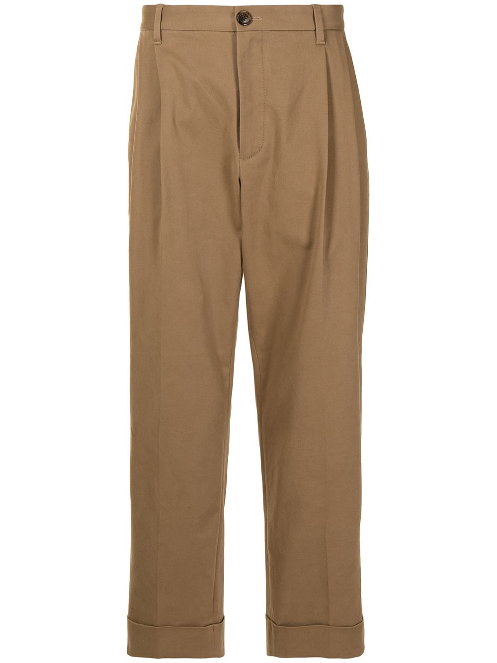 Ports V turned-hem straight-leg trousers - Brown von Ports V