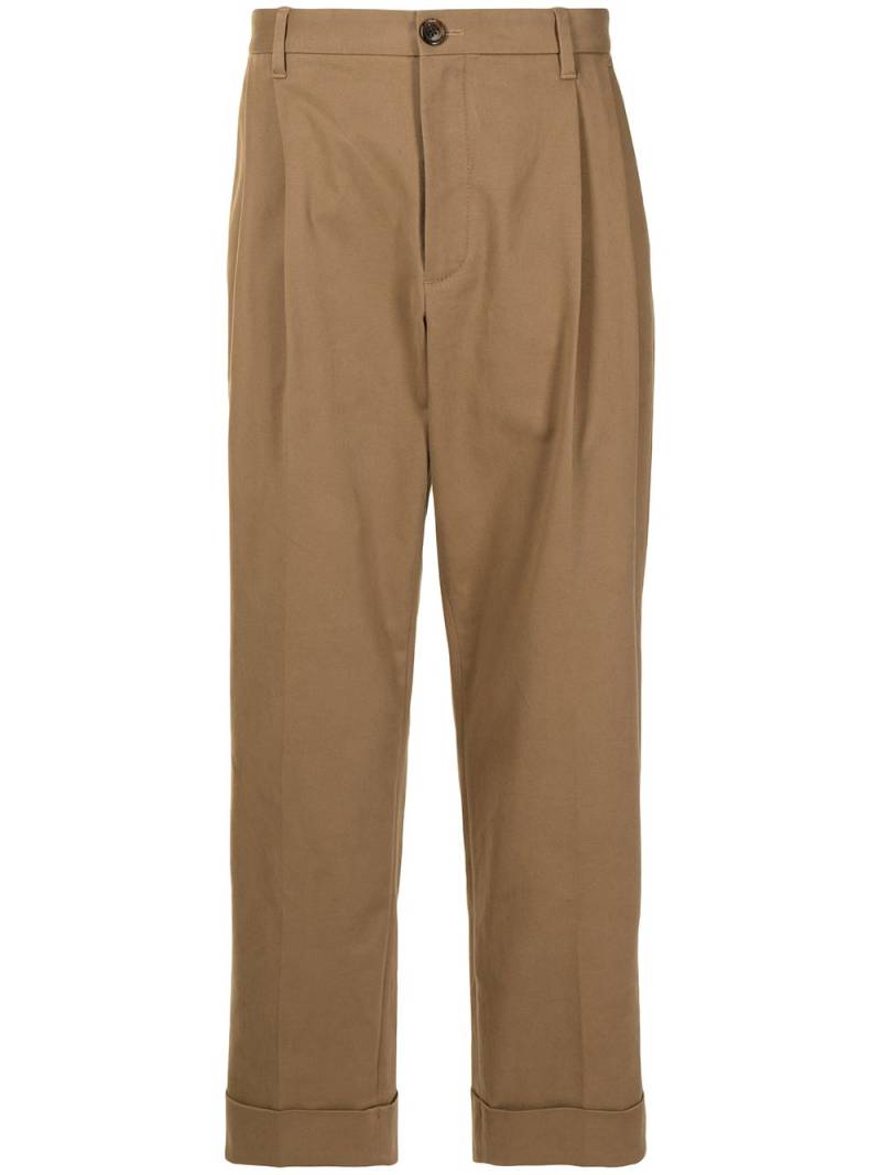 Ports V turned-hem straight-leg trousers - Brown von Ports V