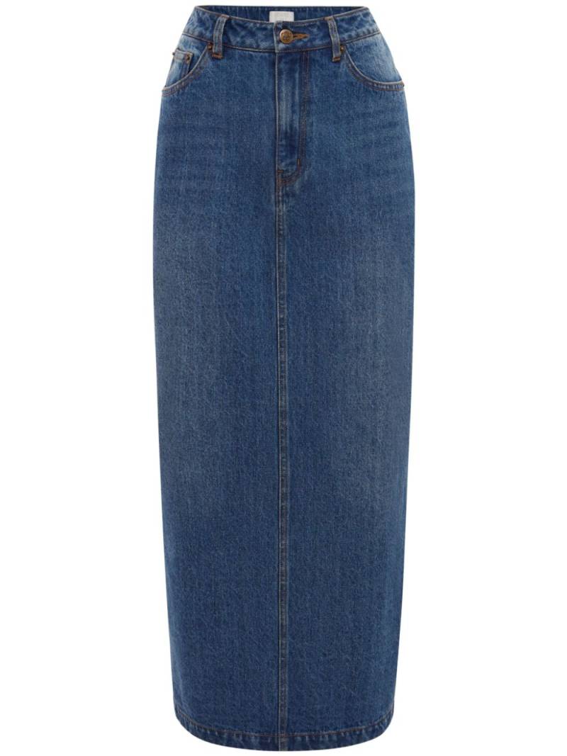 Posse Harvey denim midi skirt - Blue von Posse