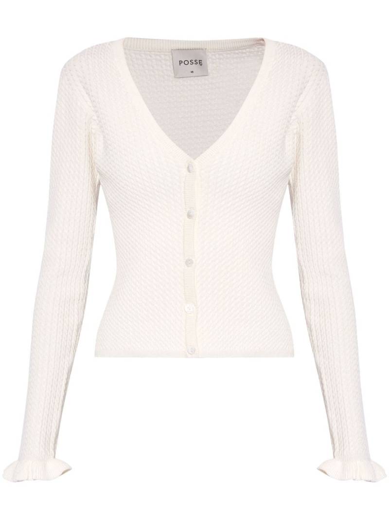 Posse Iris cable-knit cardigan - White von Posse