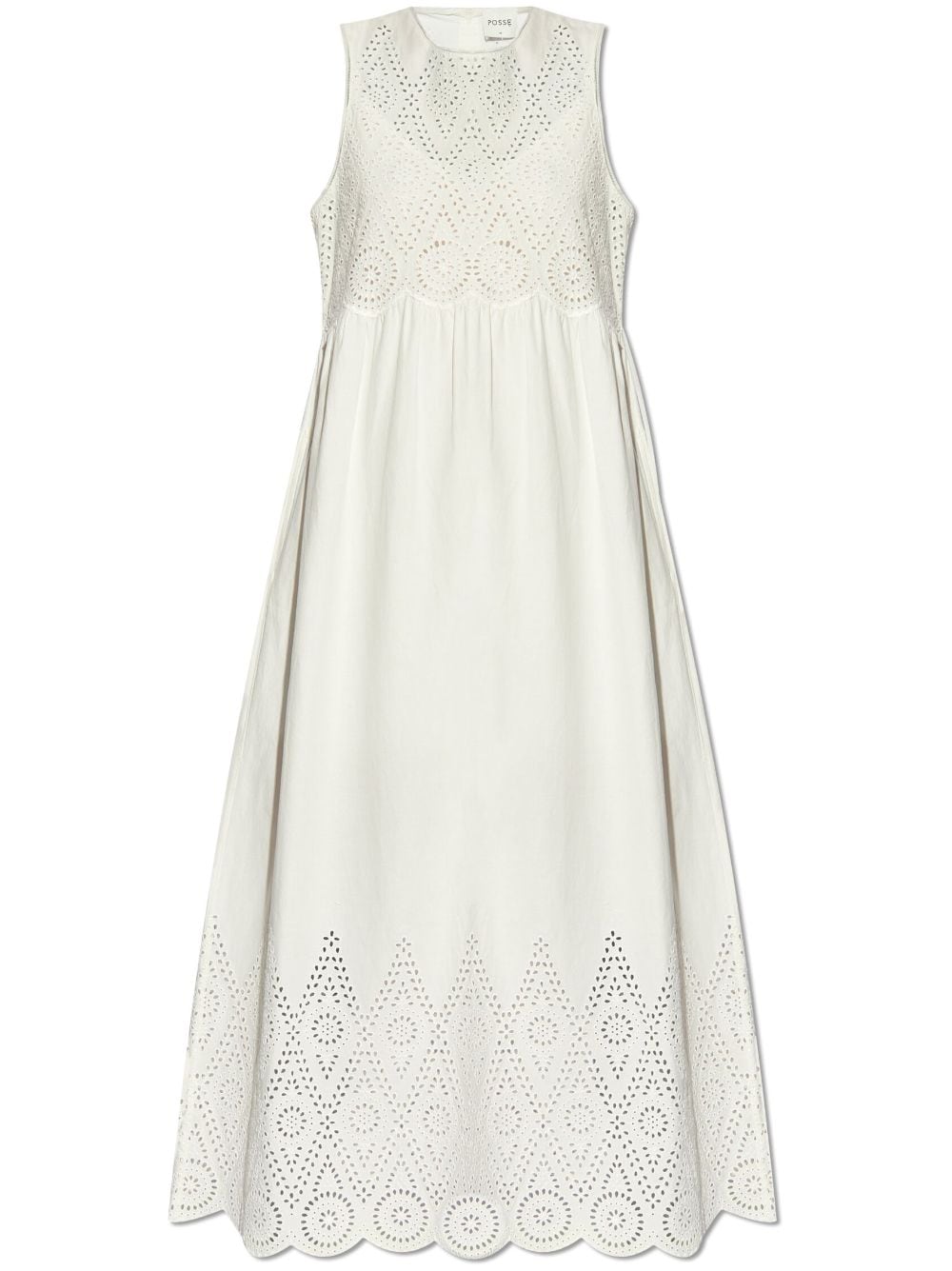 Posse Louisa broderie-anglaise maxi dress - Neutrals von Posse