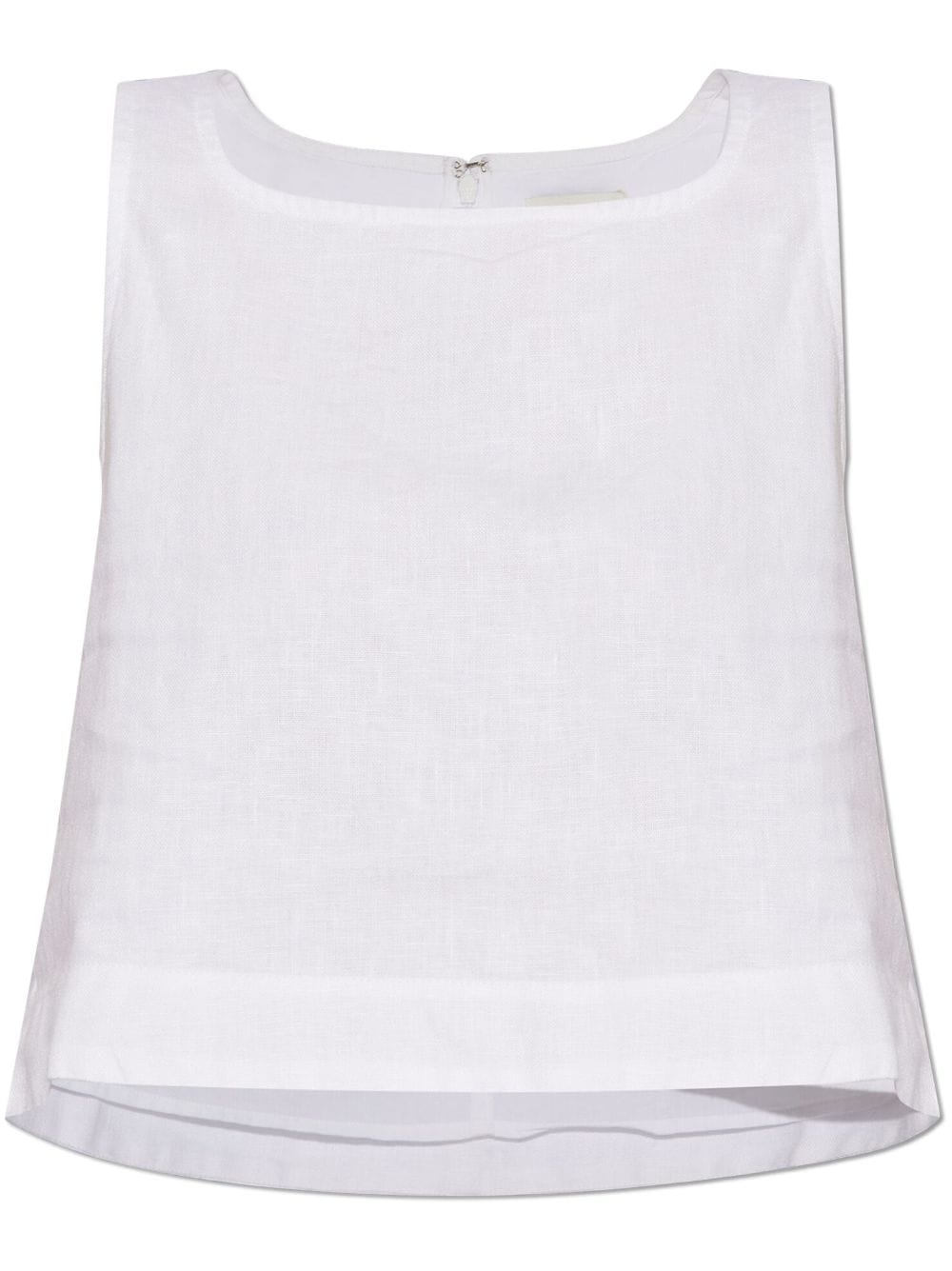 Posse Val square-neck linen top - White von Posse