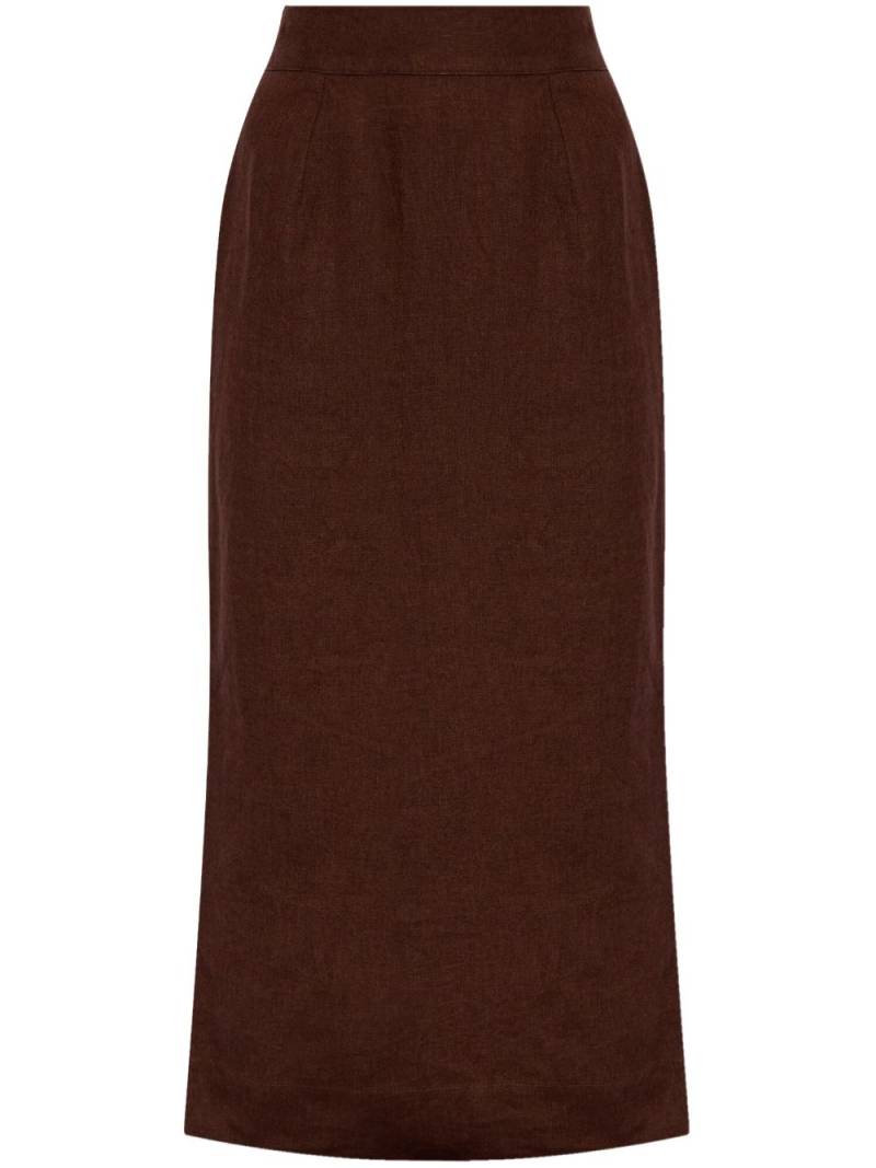 Posse linen maxi skirt - Brown von Posse