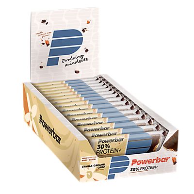 30% Protein Plus Vanilla-Caramel Crisp 15 x 55 g Sportriegel von Powerbar