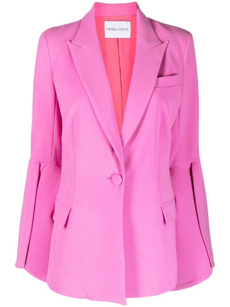 Prabal Gurung slit-sleeve single-breasted blazer - Pink von Prabal Gurung